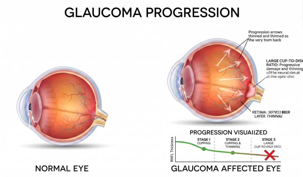 Visual field test for glaucoma detection